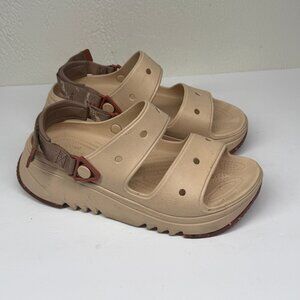 Crocs Hiker Xscape Sandals Slingback Platform Beige Water Resistant Size W11 M9